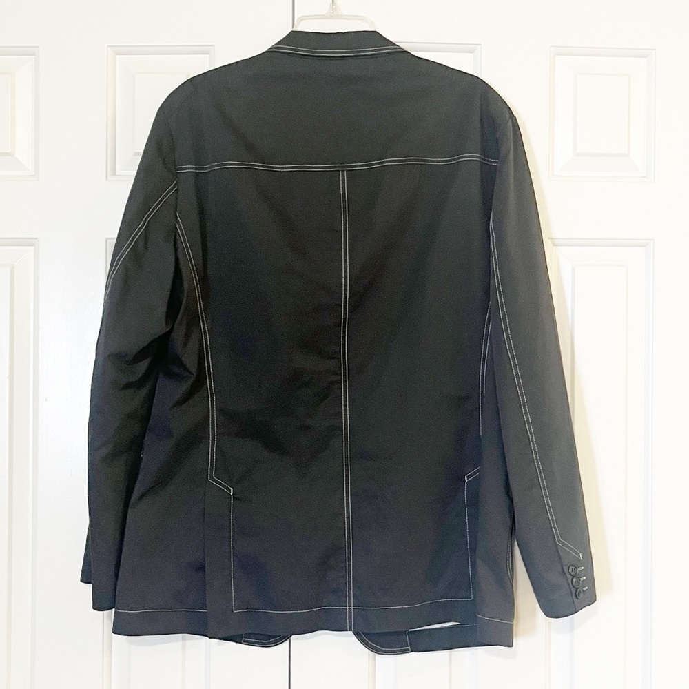 BOSS by Hugo Boss Charcoal Gray 2 button Blazer with White Stitching. Size 44R - Picture 12 of 15